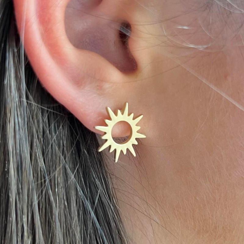 Sunburst Studs - Gold